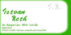 istvan meth business card
